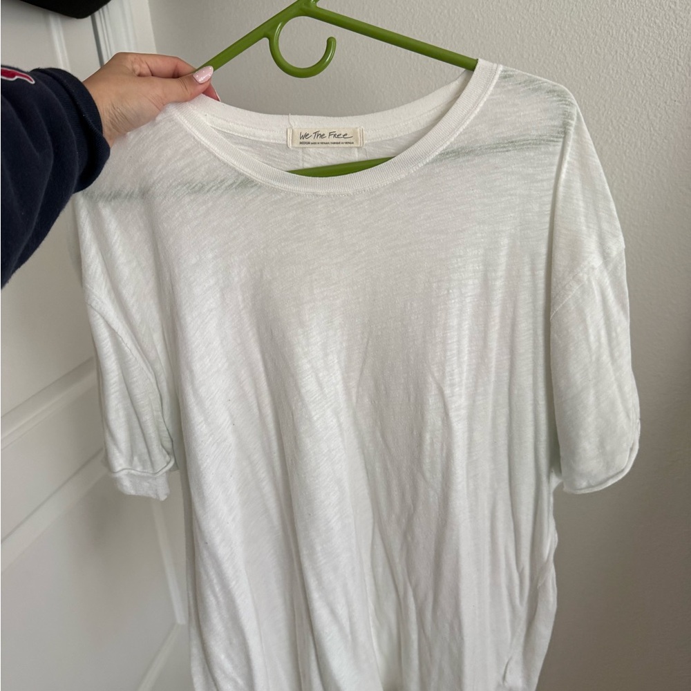 We The Free Sheet White Short Sleeve Top